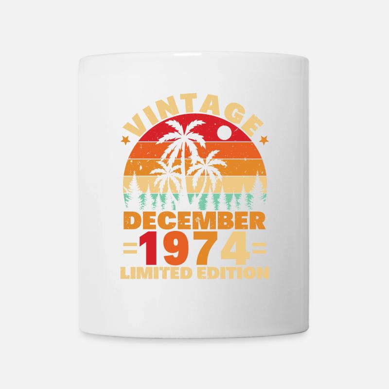 Dezember 1974 Vintage Retro Geburtstagsgeschenk - Tasse - Weiß