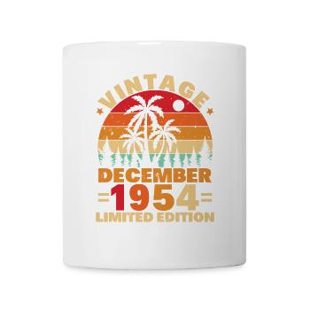 Dezember 1954 Vintage Retro Geburtstagsgeschenk - Tasse - Weiß - Vorne