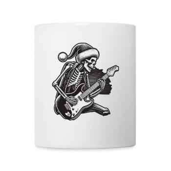 Christmas Rock N Roll Skeleton Guitarist - Mug - white - Front