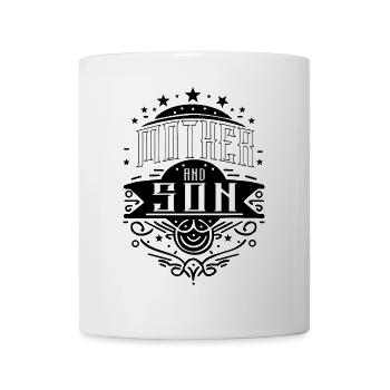 Mutter und Sohn Familie Geschenk Mama Kind Liebe - Tasse - Weiß - Vorne