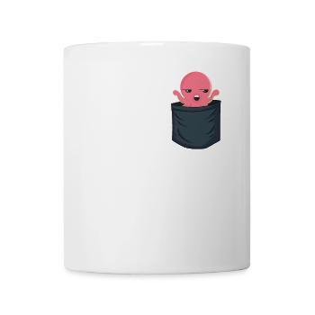 Poche poitrine pieuvre Octopoda Cephalopoda - Mug blanc - blanc - Devant