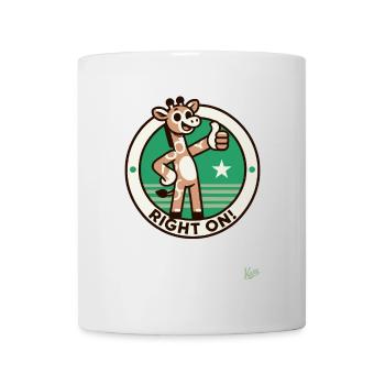 Pouce en l’air girafe - Juste ce qu’il faut, continuez comme ça ! - Mug blanc - blanc - Devant