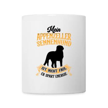 Sennenhund ist nicht faul Appenzeller Sennenhund - Tasse - Weiß - Vorne