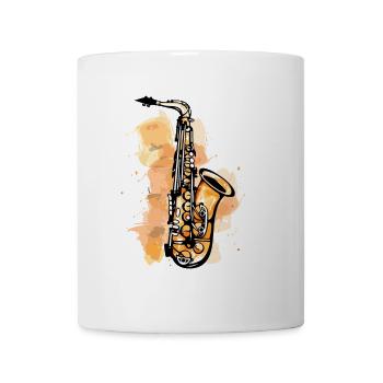 Saxophone Graphics - Mug - white - Front