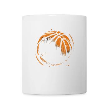 Basketball Ball Zeichnung - Tasse - Weiß - Vorne
