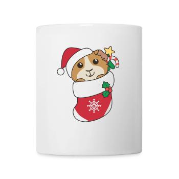 Cochon d’Inde Noël Neige Hiver Animaux - Mug blanc - blanc - Devant