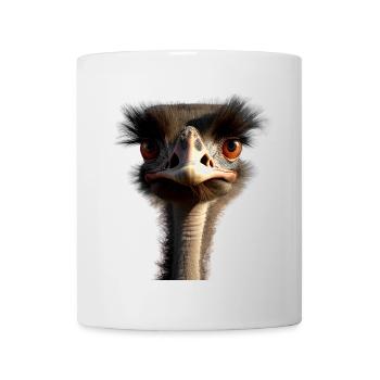 Strauss Vogel Strauß Großer Emu Laufvogel Sträuße - Tasse - Weiß - Vorne