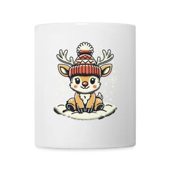 Adorable renne de Noël design vintage - Mug blanc - blanc - Devant
