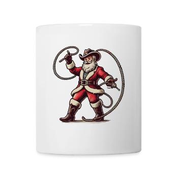 Cowboy Santa Claus Lasso Adventure - Mug - white - Front