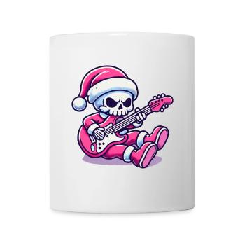 Christmas Skeleton Rocks Guitar Christmas - Mug - white - Front