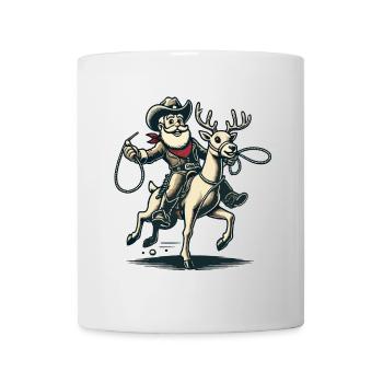 Aventure du cavalier cow-boy du Père Noël - Mug blanc - blanc - Devant