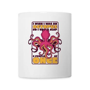 Pourrait gifler 8 personnes à la fois Cephalopoda Octopodes - Mug blanc - blanc - Devant
