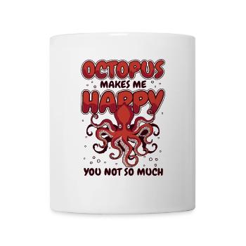 La pieuvre me rend heureux Octopoda Cephalopoda Lover - Mug blanc - blanc - Devant