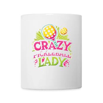 Verrückte Pickleball-Dame - Tasse - Weiß - Vorne