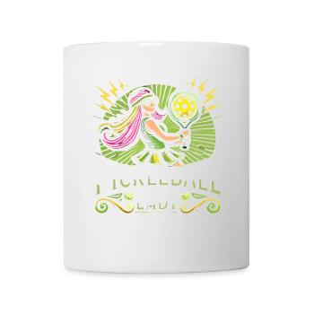 Verrückte Pickleball-Dame - Tasse - Weiß - Vorne
