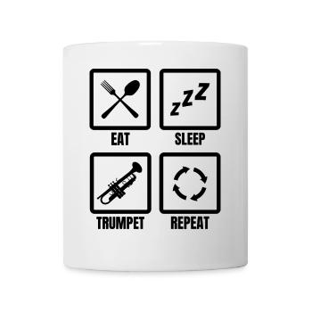Trompeter Routine - Tasse - Weiß - Vorne