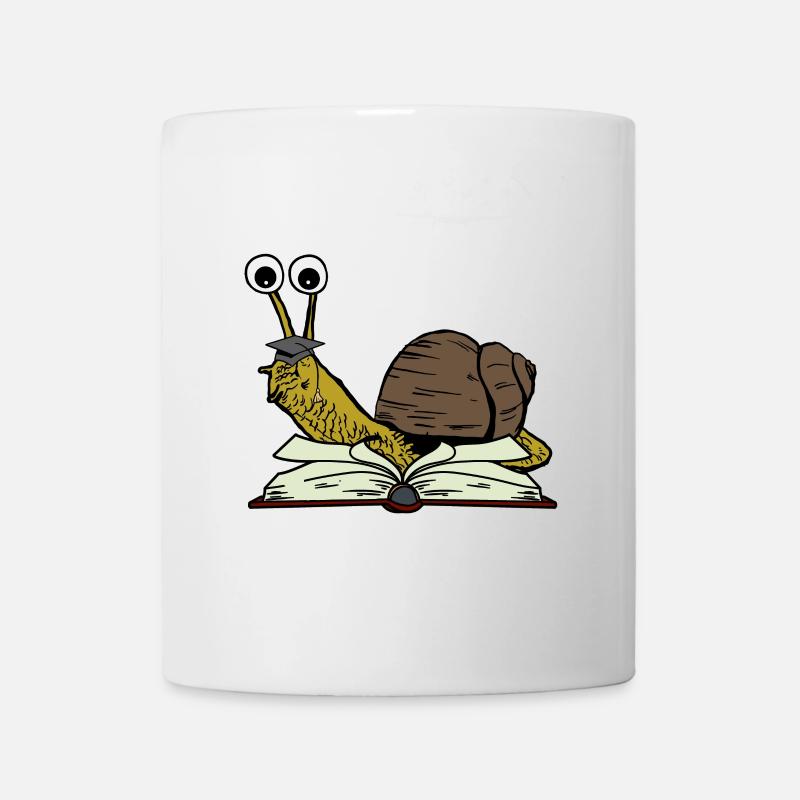 Schnecke Student studieren lernen Studium Abi - Tasse - Weiß