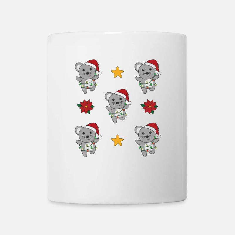 Maus Weihnachten Winter Tiere Mäuse - Tasse - Weiß