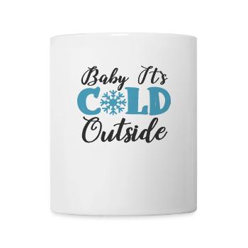 Baby It's Cold Outside Schneeflocke Wintermotiv - Tasse - Weiß - Vorne