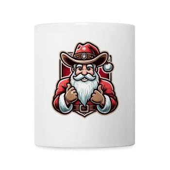 Fröhlicher Cowboy Weihnachtsmann Stilvolles - Tasse - Weiß - Vorne