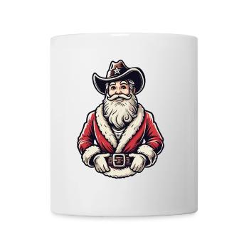 Cowboy Weihnachtsmann Western Flair - Tasse - Weiß - Vorne