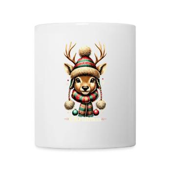 Adorable design vintage avec de mignons rennes - Mug blanc - blanc - Devant