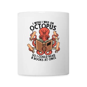 Konnte 8 Bücher auf einmal lesen Octopoda Cephalopoda - Tasse - Weiß - Vorne