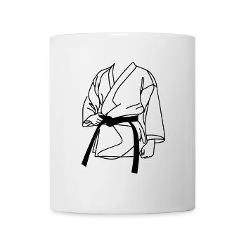 Karateka Zeichnung - Tasse - Weiß - Vorne