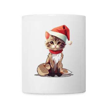Père Noël Chat Chats Père Noël - Mug blanc - blanc - Devant