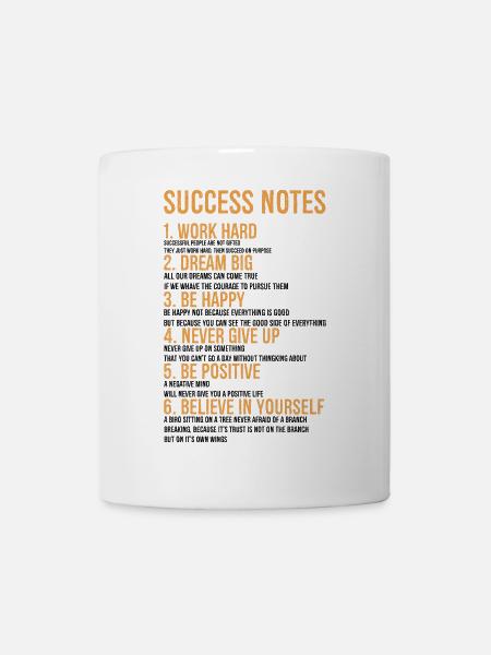 success notes - Mug blanc - blanc