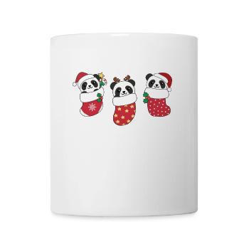 Panda mignon en chaussette de Noël pour panda de Noël - Mug blanc - blanc - Devant