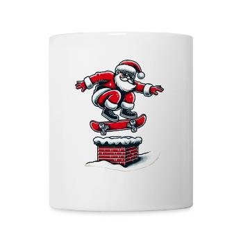 Christmas Skater Santa Streetwear - Mug - white - Front