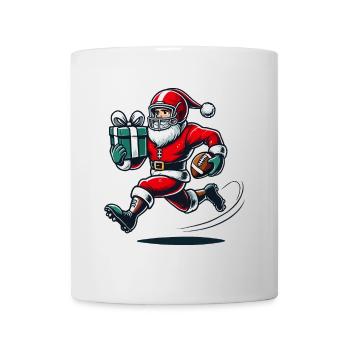 Le Père Noël joue au football Cadeau Fun - Mug blanc - blanc - Devant