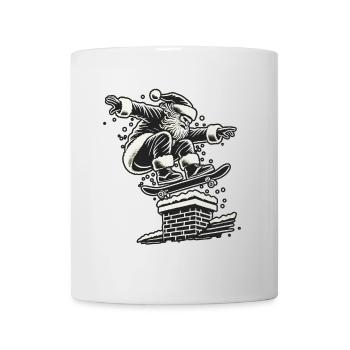 Weihnachtlicher Skater Santa Streetwear Style - Tasse - Weiß - Vorne