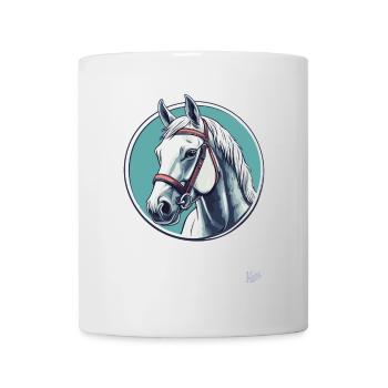 Ein Schimmel, ein weißes Pferd - Tasse - Weiß - Vorne
