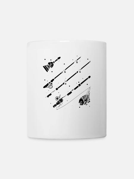 Fischen Grafik - Tasse - Weiß
