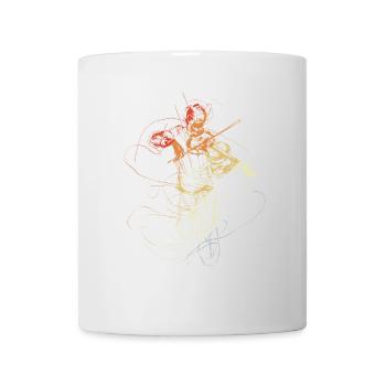 Vintage Violin Player Drawing - Mug - white - Front