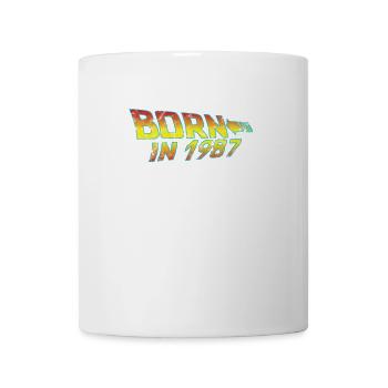 1987 Geburtstag Born in Back to Future - Tasse - Weiß - Vorne