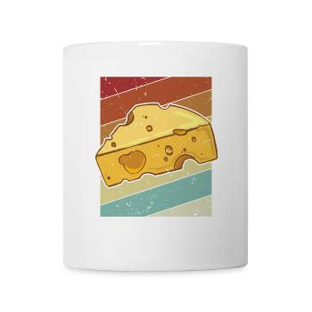 Fromage Queso Rétro Amateur de Fromage Gouda - Mug blanc - blanc - Devant