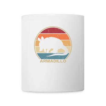 Fée rose rétro Cingulata Chlamyphoridae amant - Mug blanc - blanc - Devant