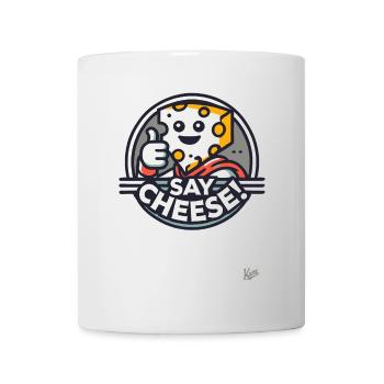 Fromage suisse avec pouce levé - Mug blanc - blanc - Devant