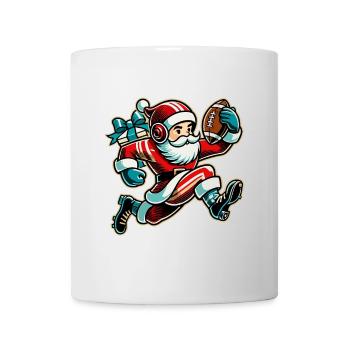 Santa Claus Playing Football - Mug - white - Front