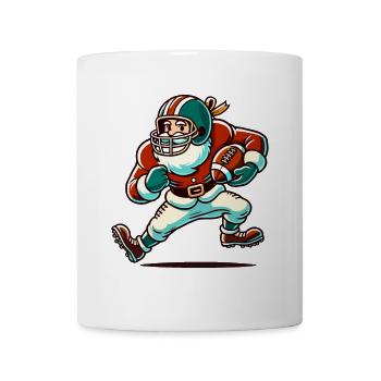 Père Noël jouant au football Joy - Mug blanc - blanc - Devant
