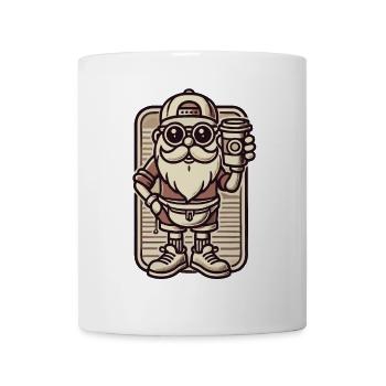 Snob Santa Claus with coffee - Mug - white - Front
