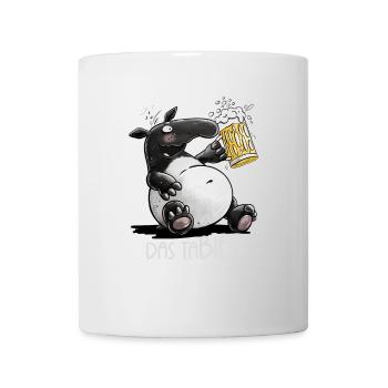 Tapir Trinkt Bier Tabier Wortspiel - Tasse - Weiß - Vorne