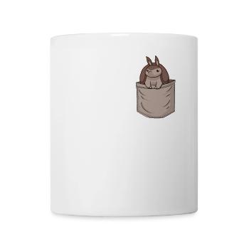 Armadillo Chest Pocket Pink Fairy Cingulata Lover - Mug - white - Front