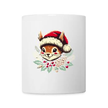 Noël festif écureuil Vintage - Mug blanc - blanc - Devant
