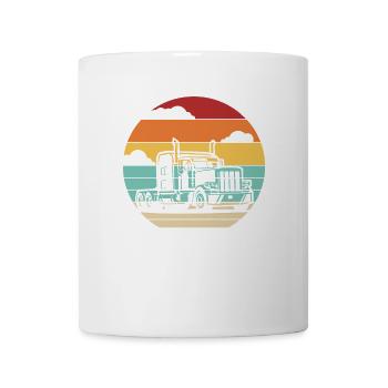 Retro Trucker Truckie Legends Lover Truck Driver - Mug - white - Front