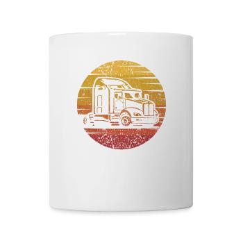 Retro Trucker Truckie Legends Lover Truck Driver - Mug - white - Front