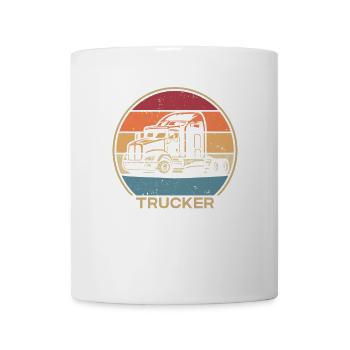 Retro Trucker Legends Truckie Lover Truck Driver - Mug - white - Front
